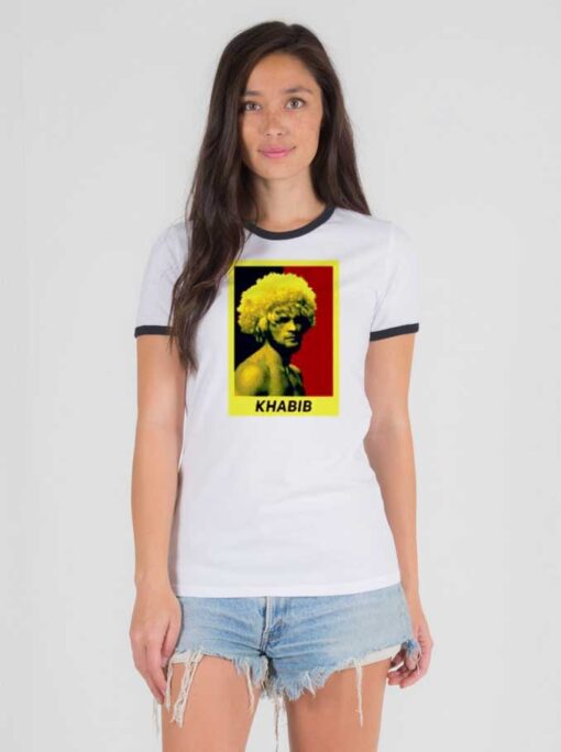 Khabib Nurmagomedov Vintage Portrait Ringer Tee