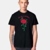 Live Life In Fall Bloom Red Rose T Shirt