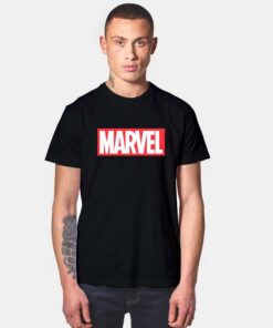 Marvel Classic Distressed Hero Logo T Shirt