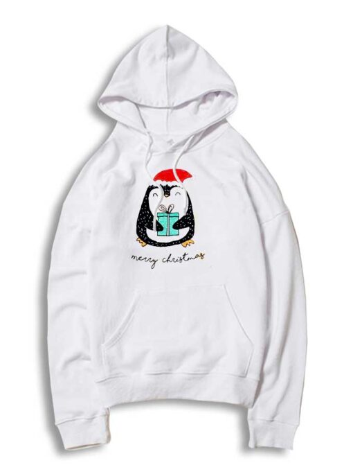 Merry Christmas Penguin Gift Box Hoodie