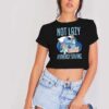 Not Lazy Just Energy Saving Stitch Crop Top Shirt