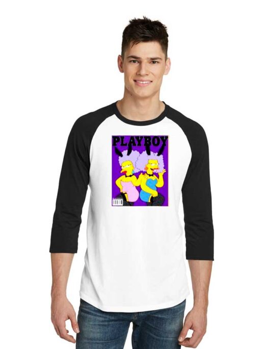 Playboy The Simpsons Bunny Girl Raglan Tee