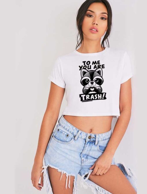 Raccoon To Me You Are Trash Love Crop Top Shirt