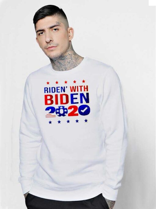 Ridin With Biden 2020 America Flag Sweatshirt