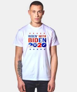 Ridin With Biden 2020 America Flag T Shirt