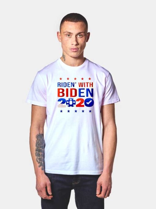 Ridin With Biden 2020 America Flag T Shirt