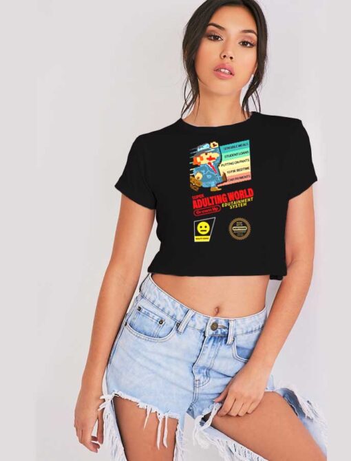 Super Adulting World Mario Parody Crop Top Shirt