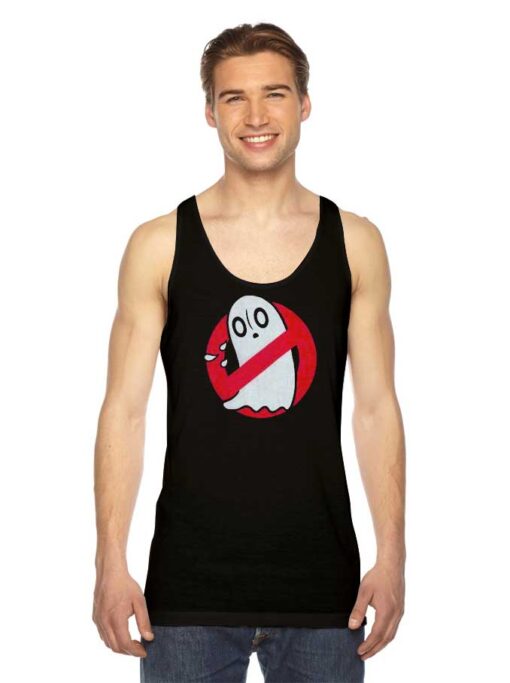 Vintage Ghostbusters Emo Banned Sign Tank Top