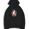 4th of July Ping Pong US American Flag Fingerprint Hoodie