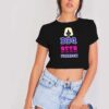 BBQ Beer Freedom And Moustache Crop Top Shirt