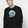 Banjoman Funny Cartoon Musician Sweatshirt