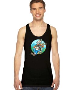 Banjoman Funny Cartoon Musician Tank Top