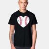 Baseball Heart Shaped Ball T Shirt