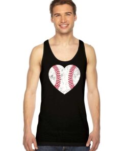 Baseball Heart Shaped Ball Tank Top