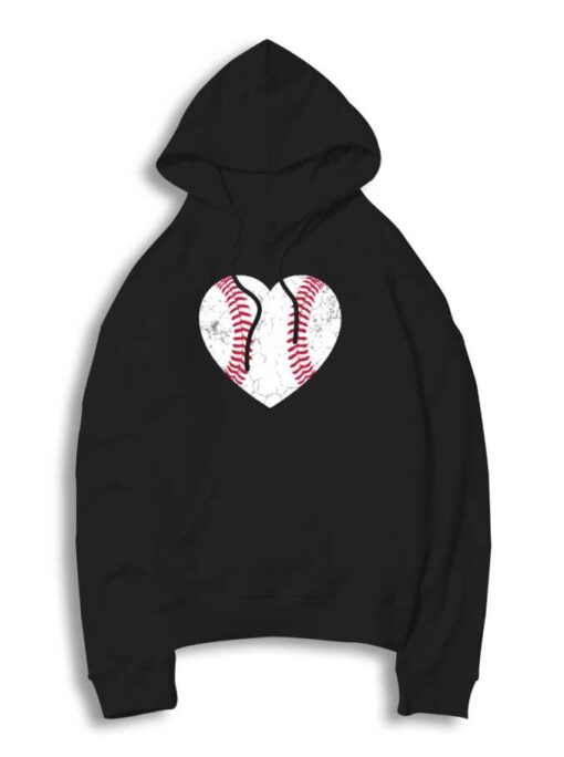 Baseball Heart Shaped Ball Hoodie