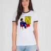 Basquiat Simpson Cartoon Painting Ringer Tee