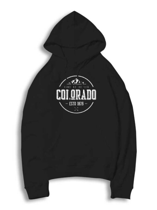 Classic Colorado Mountain Est 1876 Hoodie