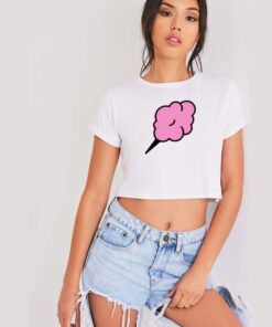 Classic Cotton Candy Logo Crop Top Shirt