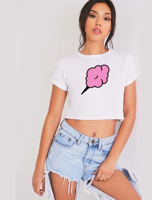 Classic Cotton Candy Logo Crop Top Shirt