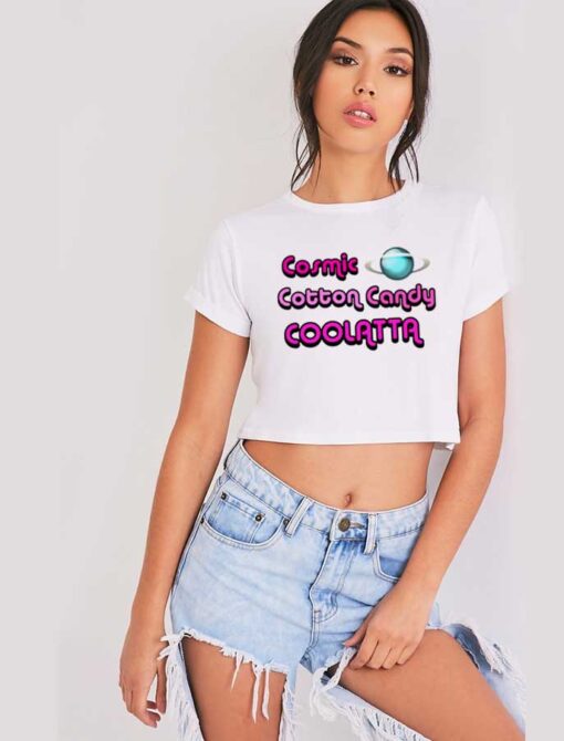 Cosmic Cotton Candy Coolatta Planet Crop Top Shirt