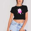 Cotton Candy Cats Shaped Candy Crop Top Shirt