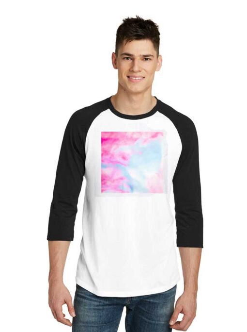 Cotton Candy Clouds Picture Raglan Tee