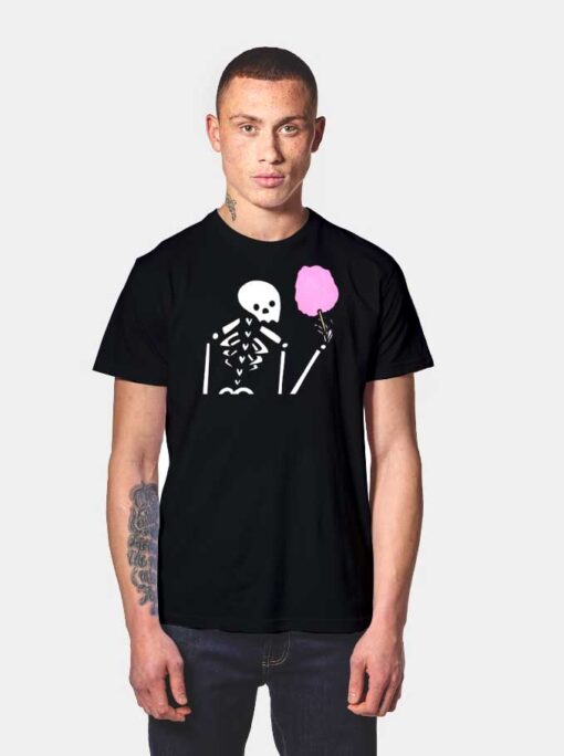 Cotton Candy Skeleton Festival T Shirt