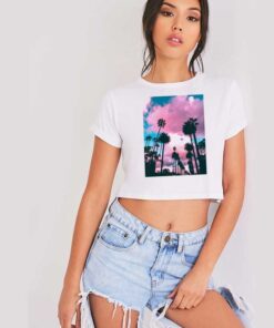 Cotton Candy Sunset Cloud Crop Top Shirt