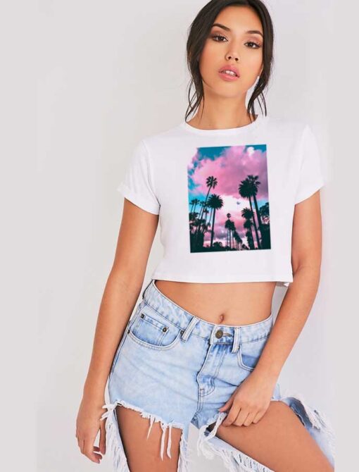 Cotton Candy Sunset Cloud Crop Top Shirt