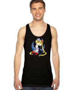 Crazy Sailor Moon Cat Lady Tank Top