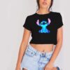 Disney Stitch Blue Monster Crop Top Shirt