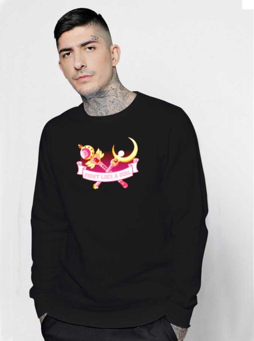 Fight Like A Girl Sailor Moon Sweatshirt