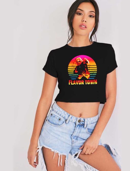 Flavor Town Guy Fieri Vintage Crop Top Shirt