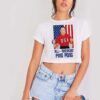 Forest Gump All American Ping Pong Flag Crop Top Shirt