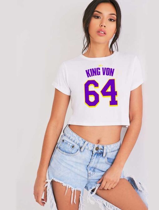 GBG King Von Number 64 Jersey Crop Top Shirt