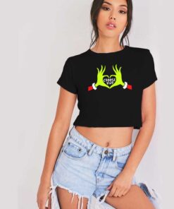 Grinch Hand Love Choose Kind Crop Top Shirt