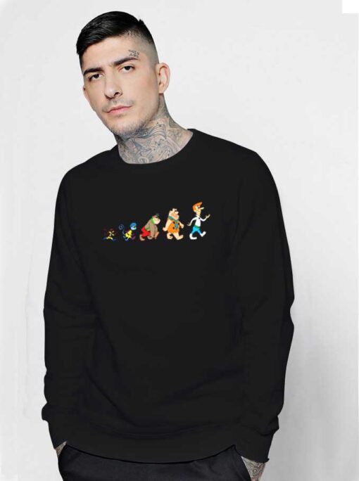 Hanna Barbera Evolution Cartoon Sweatshirt