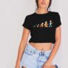 Hanna Barbera Evolution Cartoon Crop Top Shirt