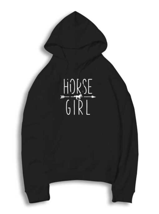 Horse Girl Riding Arrow Hoodie