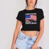 I Lubricate My Guns America Flag Crop Top Shirt