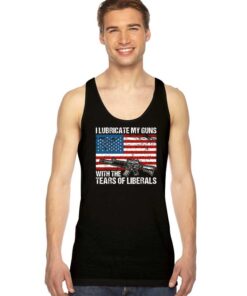 I Lubricate My Guns America Flag Tank Top