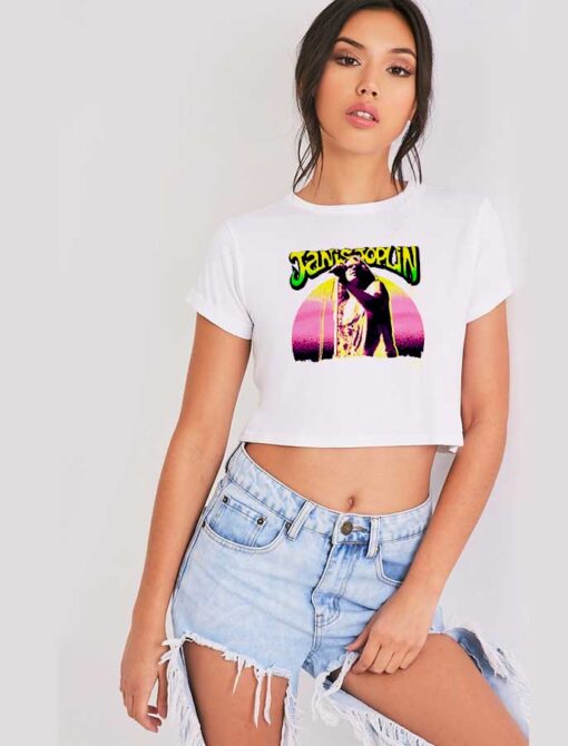 Janis Joplin Rock Music Vintage Crop Top Shirt