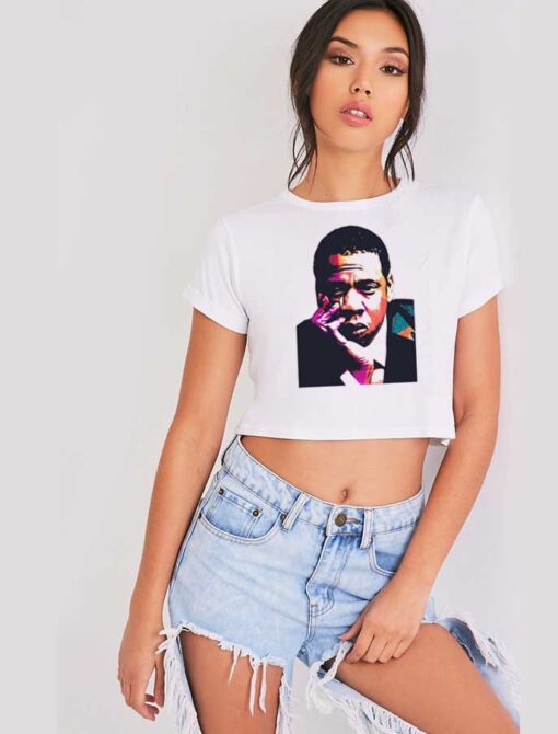 Jay-Z Hand On Cheek Photo Crop Top Shirt