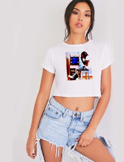 King Von Pac Man Retro Game Machine Crop Top Shirt