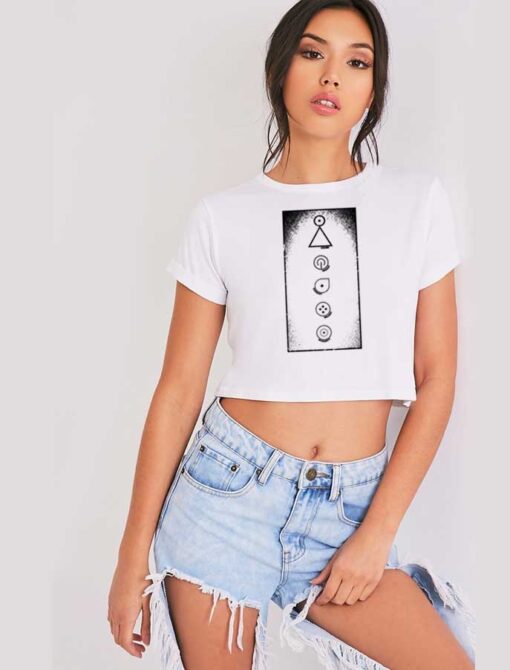 Learn Glypsh Emphaty Occult Symbols Crop Top Shirt