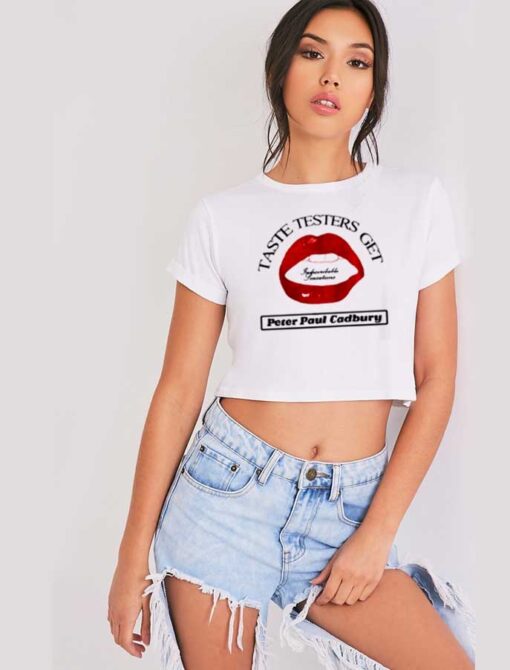 Lips Did You Get The Sensation Today Crop Top Shirt