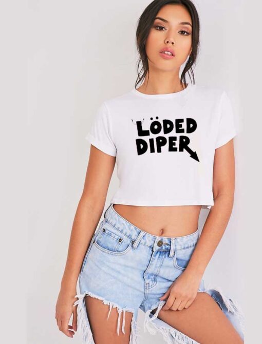 Loded Diper Rock Band Logo Crop Top Shirt