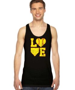 Love Softball Baseball Quote Tank Top