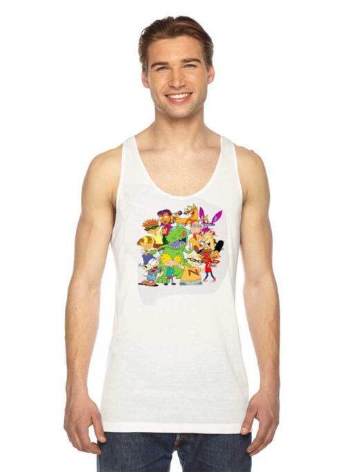 Nickelodeon Cartoon Mash Up Characters Tank Top