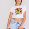 Nickelodeon Cartoon Mash Up Characters Crop Top Shirt